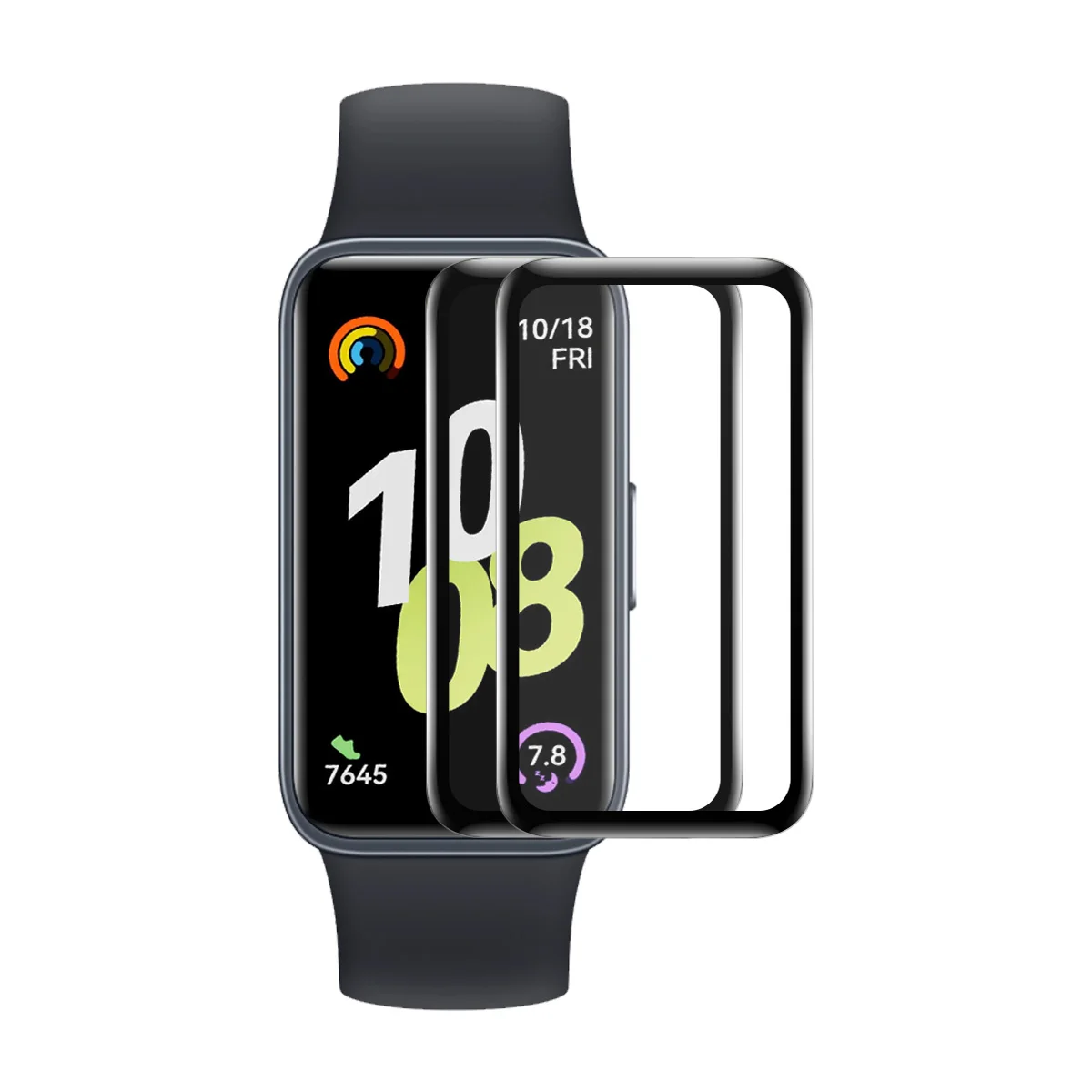 

Для Huawei Band 10 2 шт. Защитная пленка для экрана 3D изогнутый ПК + ультра прозрачная пленка из ПММА - черный