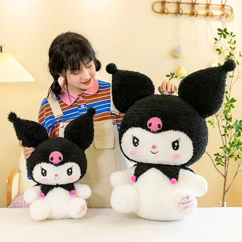 70cm Big Size Sanrio Kuromi Plush Toys Kawaii Stuffed Doll Anime Cartoon Home Decor Plush Cute Pillow Toy Kids Xmas Gift Toy