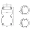 1 Paar 2S120P01 Universal-Luftfederungssatz, Tasche, pneumatischer Stoßdämpfer mit Aluminiumflansch 4