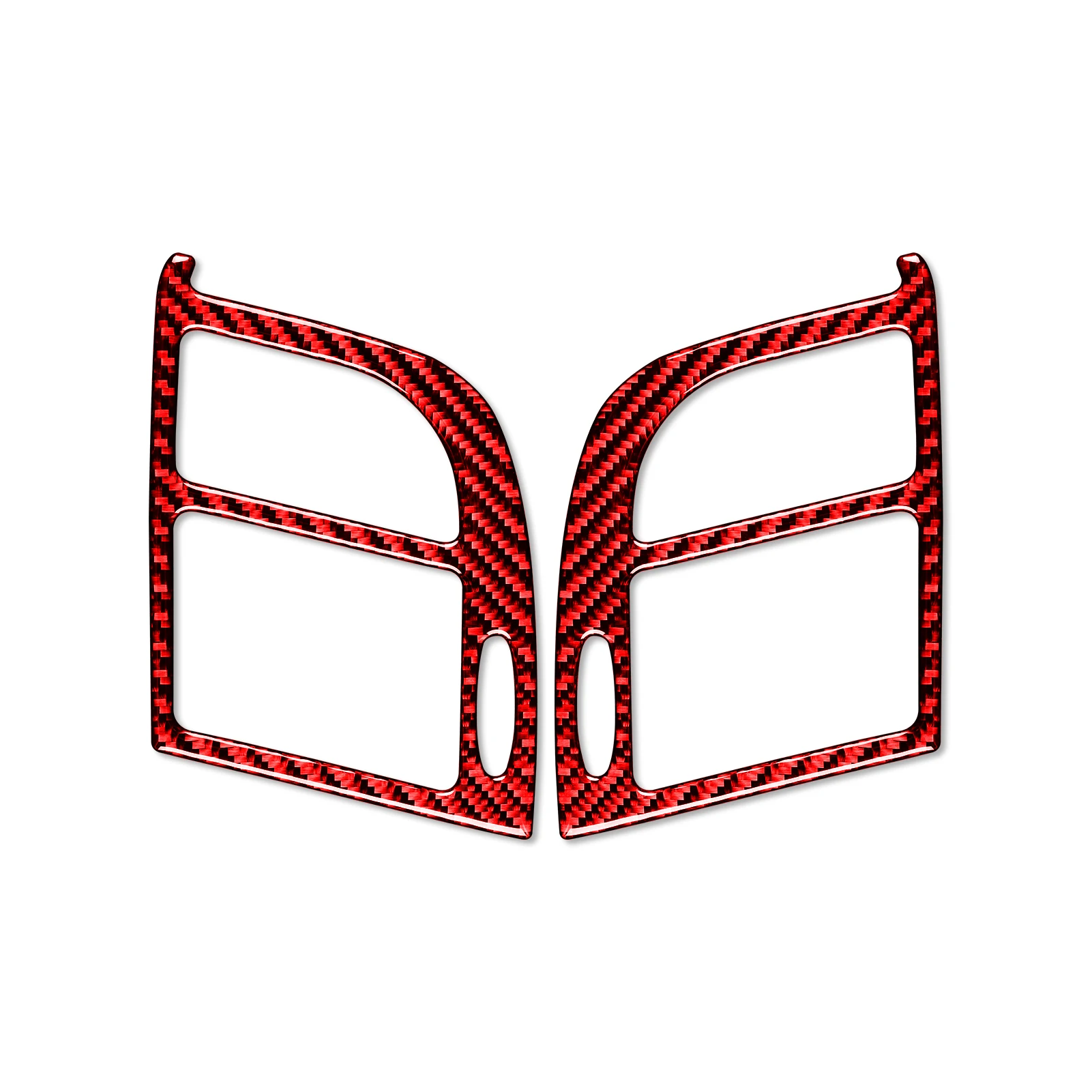 For Benz E-Class W211 2003-2009 Dashboard air vent trim Red Real Soft Carbon Fiber Car Interior Accessories Decoration Stickers 5
