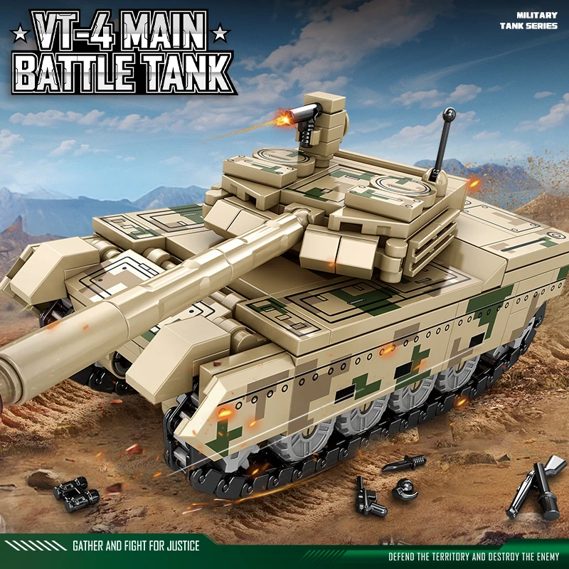 Bloques de Construcción de Tanques, Bloques de Construcción de Vehículos Blindados, Modelo de Tanque Militar, Juguete de Bricolaje para Niños, Regalo de Navidad para Niños