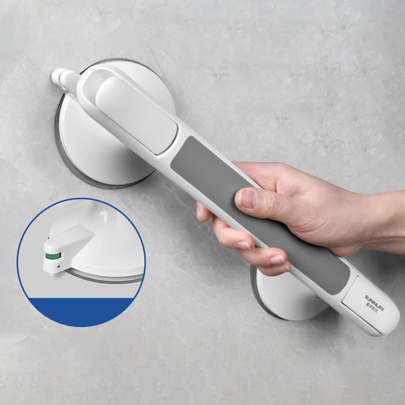 Bathroom Grab Bars Punch Free Grab Bar Heavy Duty Suction Cup Shower Handle Strong Suction Cups Bathroom Glass Door Pull