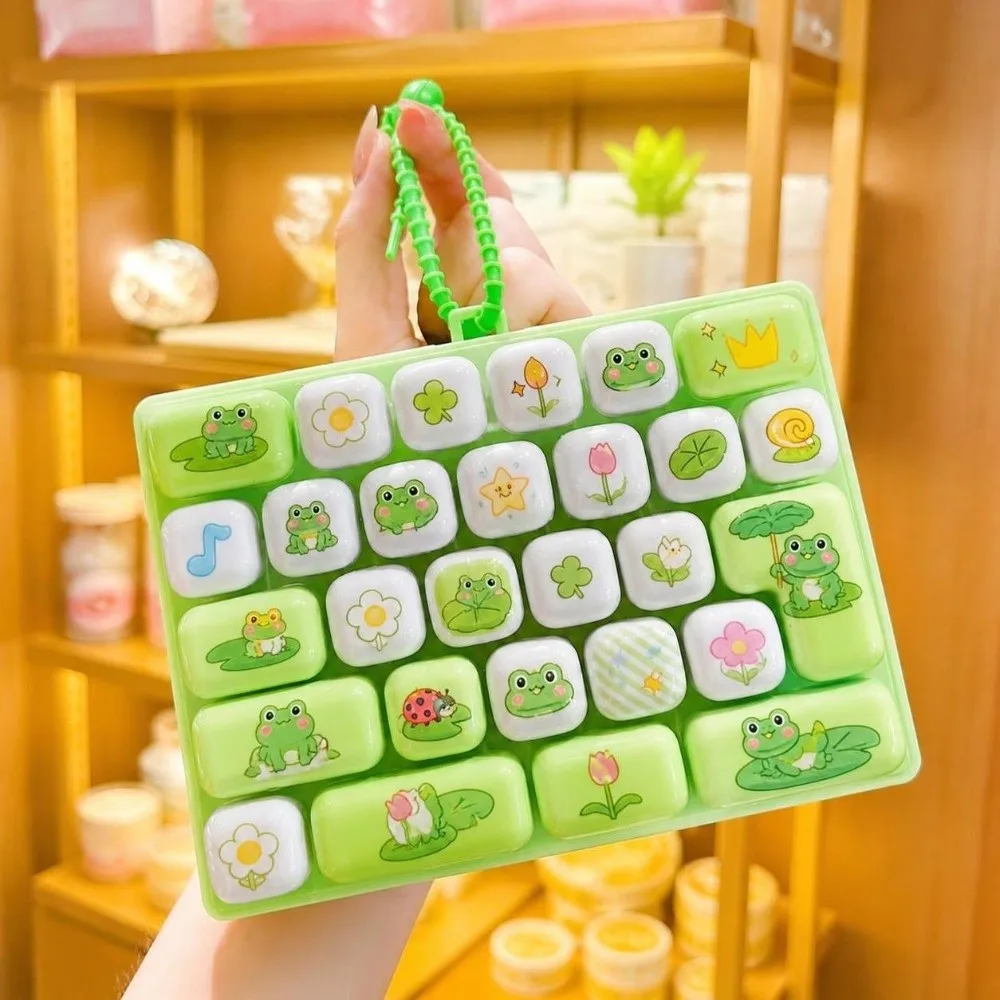Funny 26 Keys Mechanical Keyboard Cartoon Hanging Keycap Clicker Gift Bag Pendant Bag Charm