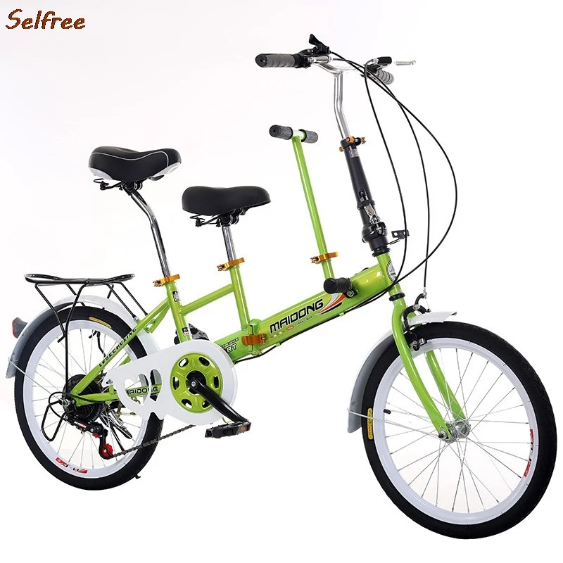 Selfree Parent-child Mother-child Folding Bike 20 Inch Tandem Seat With Child Transport Baby Adult Female Lady Bike Home News