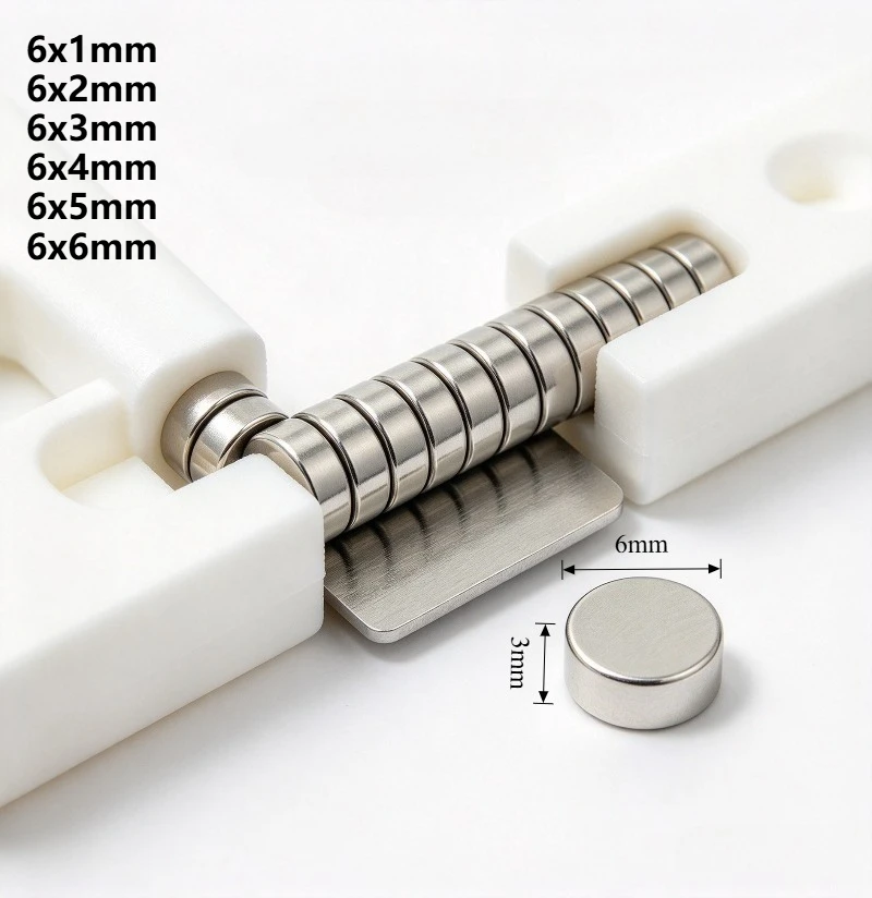 6x1 6x2 6x3 6x4 6x5 6x6mm N35 Round Disc NdFeB Magnet Small Permanent Magnets for Refrigerator Office DIY