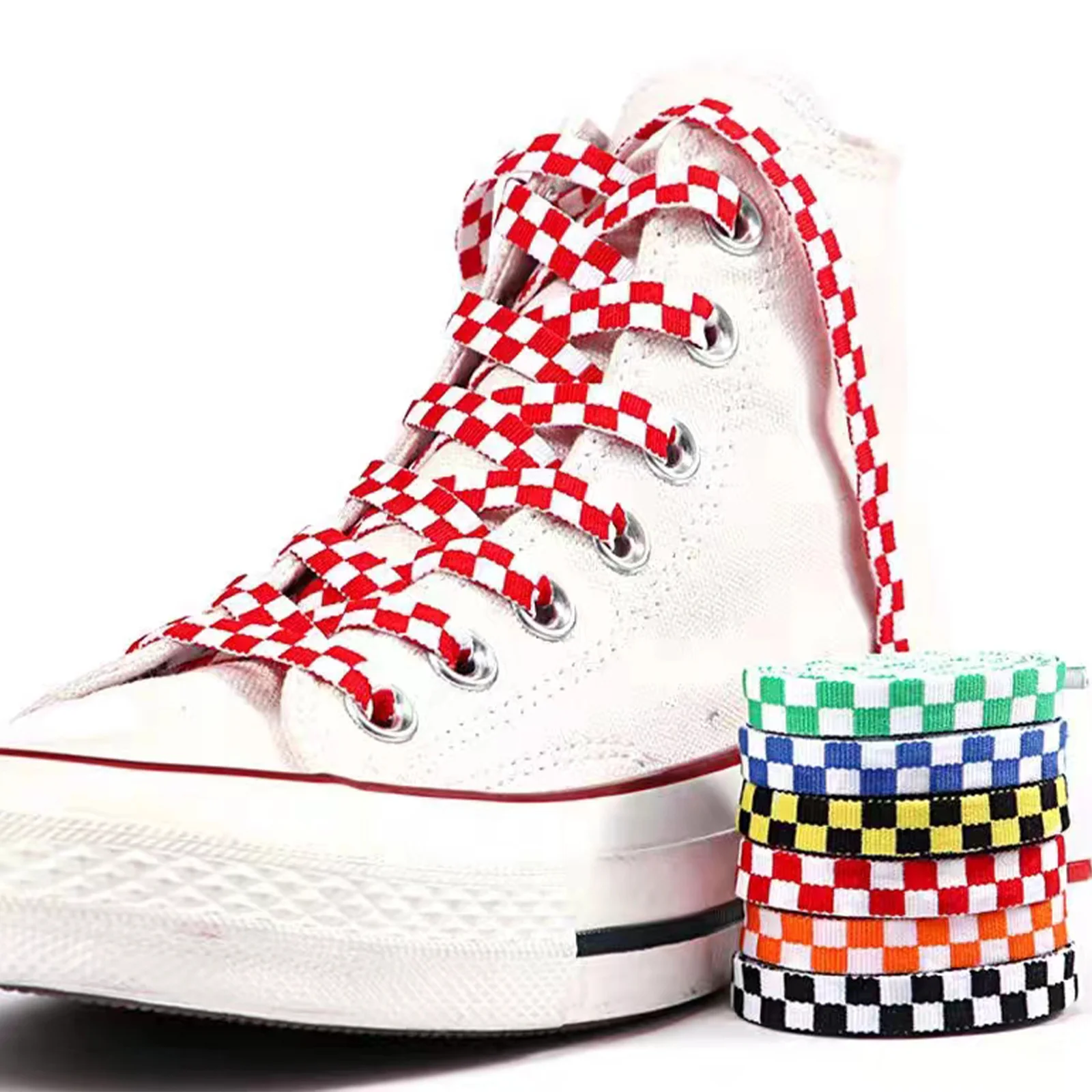 

12Pairs Colorful Flat Shoe Laces High Density Shoestrings for Canvas Shoes Sports Outdoor Casual Shoe Accessories Reusable