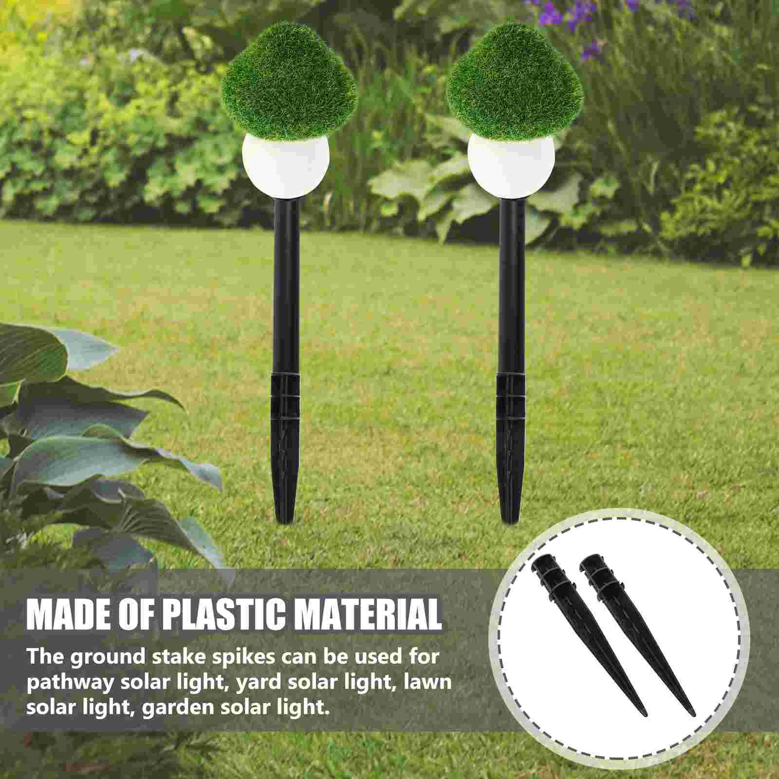 2Pcs Garden Lamp Stake Accessory Plastic Solar Lights Spikes Replacement Lights Stakes