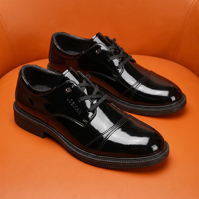 British Style Formal Shoes For Man Dress Shoes Comfortable Low-cut Men's Leather Shoes Classic Black Business Casual Office Shoe