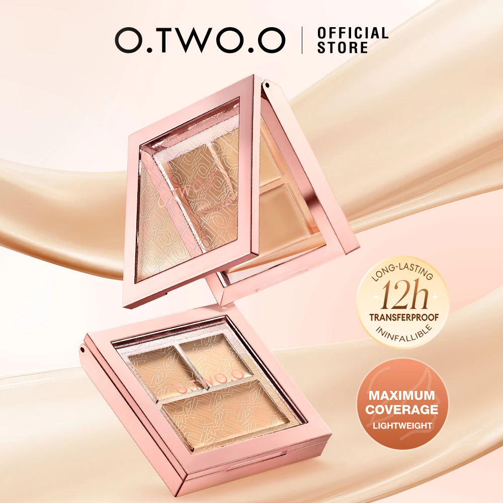 O.TWO.O Creme corretivo líquido à prova d'água, cobertura total, corretivo de longa duração, cicatrizes faciais, cobertura de acne, corretivo suave, maquiagem