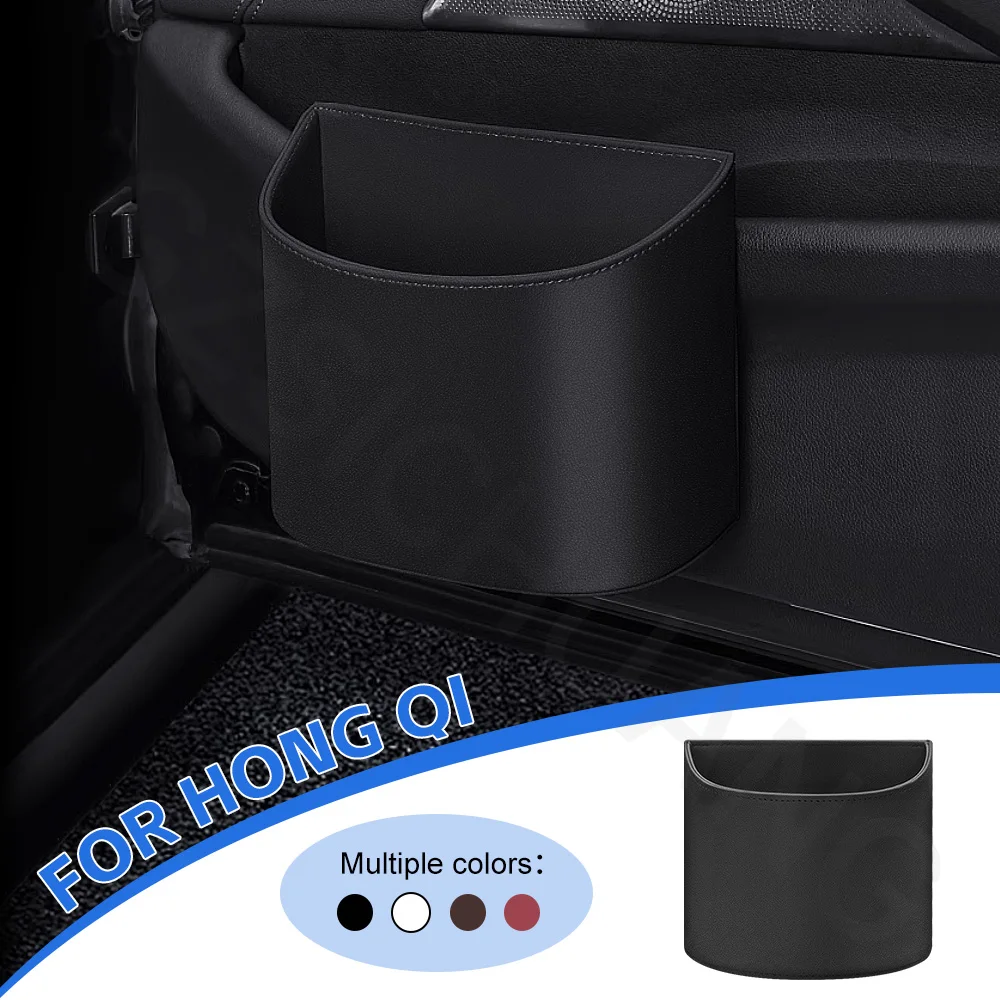

Car Trash Can Suspended Trash Can For Hong Qi HS5 HS3 H5 H7 HS7 H9 S9 SUV HQ9 EHS9 Car Leather Storage Bucket Car Accessories