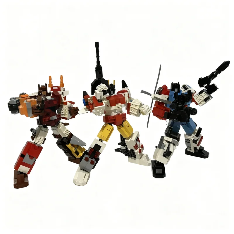 5530PCS MOC Model Tf 009 016 Transformers G1 Combiners 8 In 1 Bundle Sale Building Blocks DIY Assembly Building Blocks Gift Home