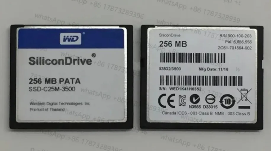 WD SiliconDrive CF 256MB PATA SSD-C25M-3500 Tarjeta CF industrial 256M