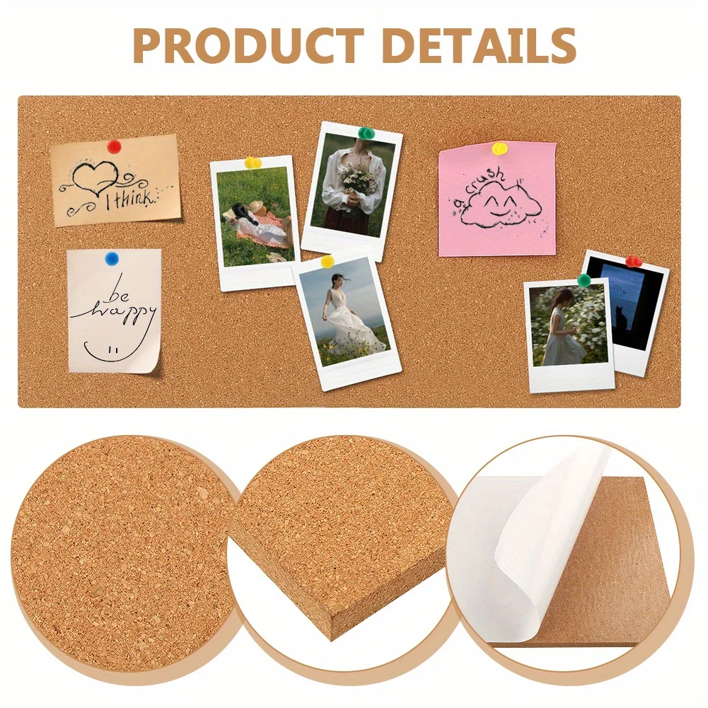 0.5 Inch Thickness Compact Home Lightweight With Adhesive Backing 2pcs Cork Roll