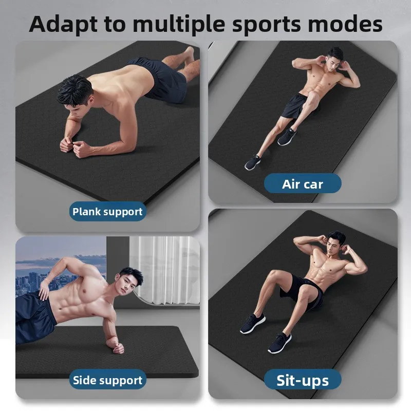 12mm Large TPE Yoga Mat 140cm Wide Thick High Elasticity Shock Absorption Global Non Slip Gymnastics Mat Exercise Mat