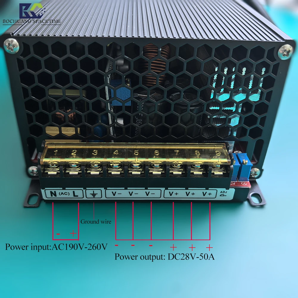 

AC110V-280V-DC28V-50A Промышленный преобразователь мощности 1500 Вт Модуль БПЛА Коммуникация Сильноточный промышленный импульсный источник питания