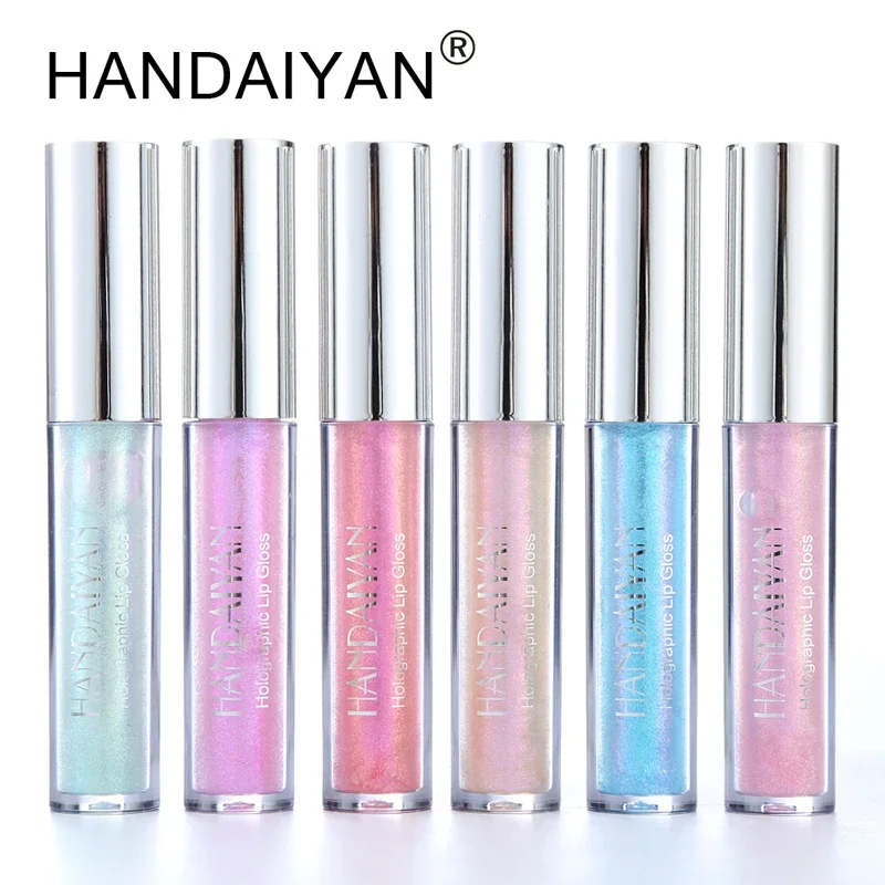 Handaiyan Polarized Lip Gloss Longlasting Mermaid Glitter Lipstick Waterproof Moisturize Jelly Luminous Glitter Lipgloss Makeup