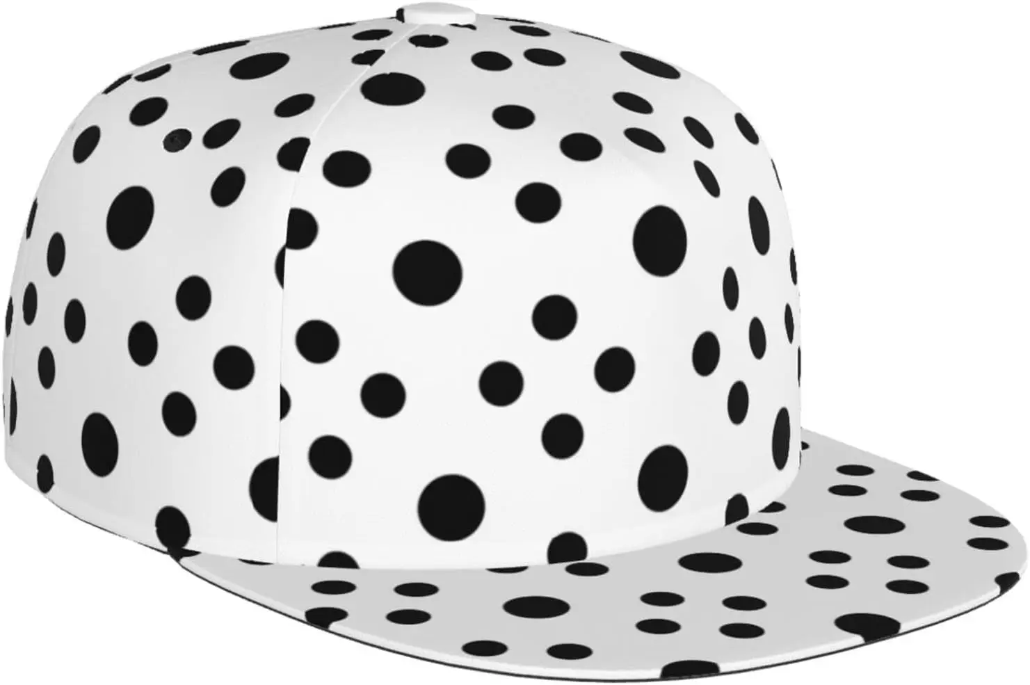 Cute Polka Dots Baseball Cap Adjustable Fashion Casual Flat Bill Brim Dad Hats for Women Men Sun Hats