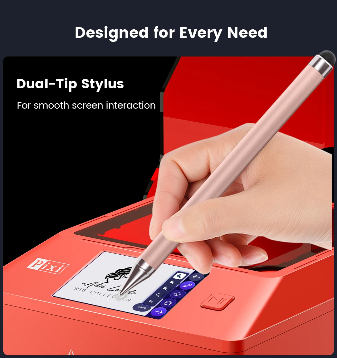 Algolaser Pixi Laser Engraver Machine With Touchscreen Auto Adjust Power/Speed Portable For DIY Gift Making For Metal Glass Plas