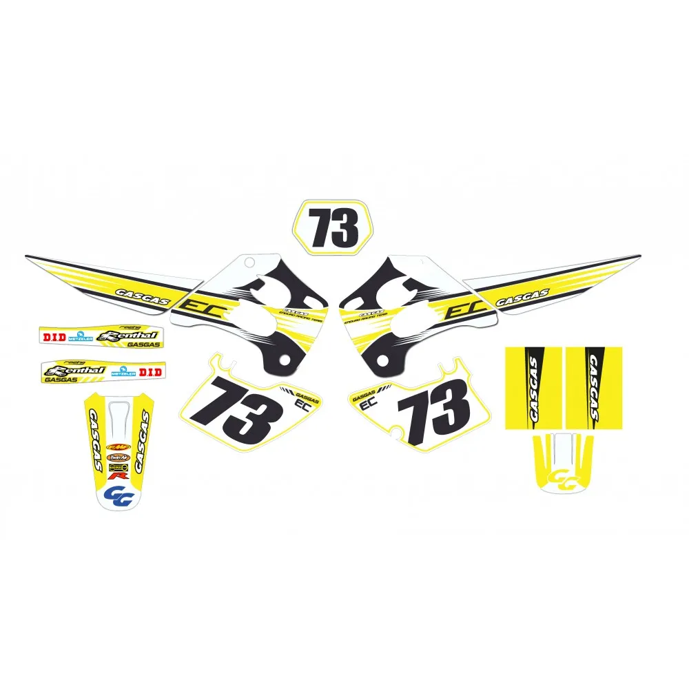 Enduro Motorbike compatible sticker kit Yellow Gas-Gas EC 98-01