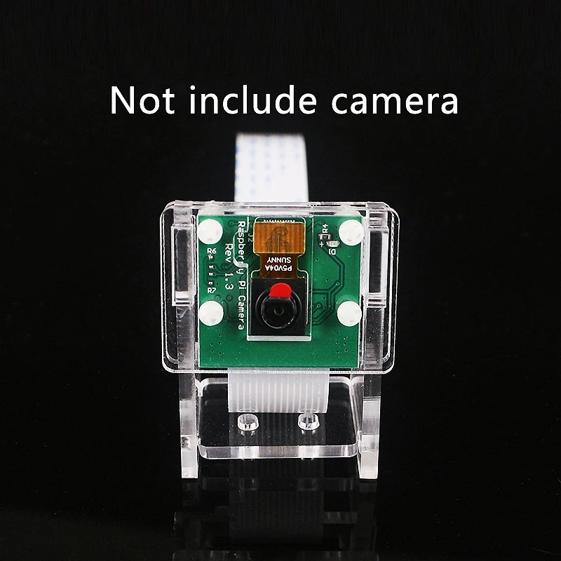 Ov5647 Supporto per mini fotocamera in acrilico Staffa per webcam trasparente per fotocamera Raspberry Pi 3