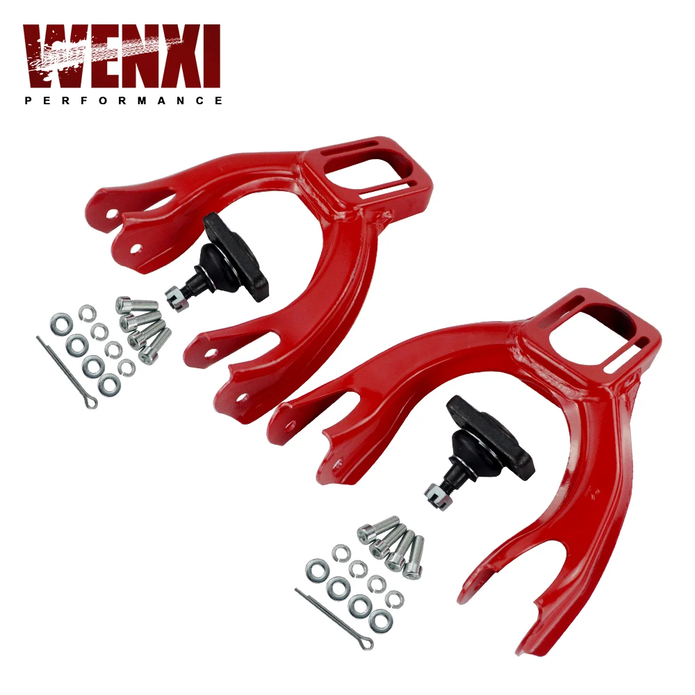 Adjustable (L&R) Front Upper Control Arm Camber Kit For HONDA CIVIC EG 92-95 RED FRONT UPPER CAMBER ARM KIT WX9872R