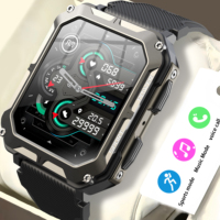 GEJIAN Men's Smart 5.2 Bluetooth Call Watch One Click Connection Call 123 Sports Modes Heart Rate Monitoring Smart Men's Watch