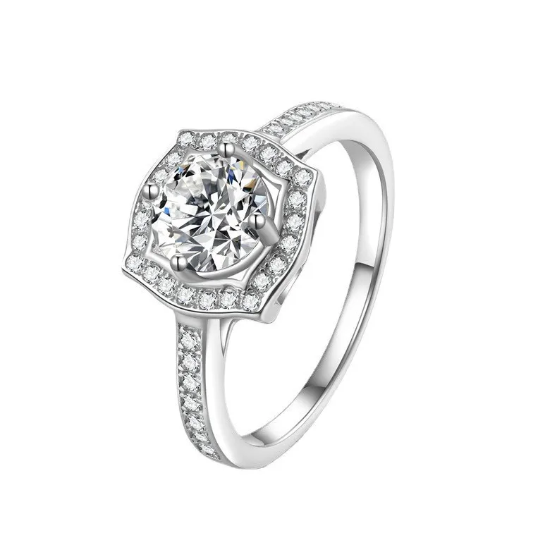 

Кольцо Starlight Row с муассанитом 2 карата, платина PT950 — вневременный дизайн, сверкающее украшение для идеального признания любви