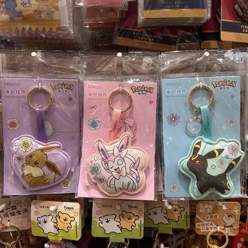

Original Eevee Umbreon Sylveon Hanging Sachet Kawaii​ Rose & Daisy Scented Pain Bag Backpack Decor Pendant Anime Fans Gift