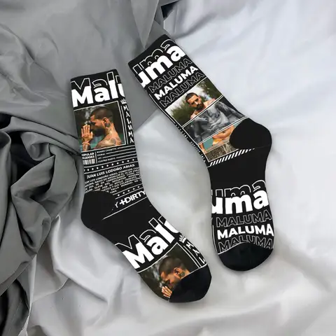 Rapper M-Maluma Muisc Socks Autumn  Stockings Funny Men's Breathable Socks Design Skateboard Anti Sweat Socks