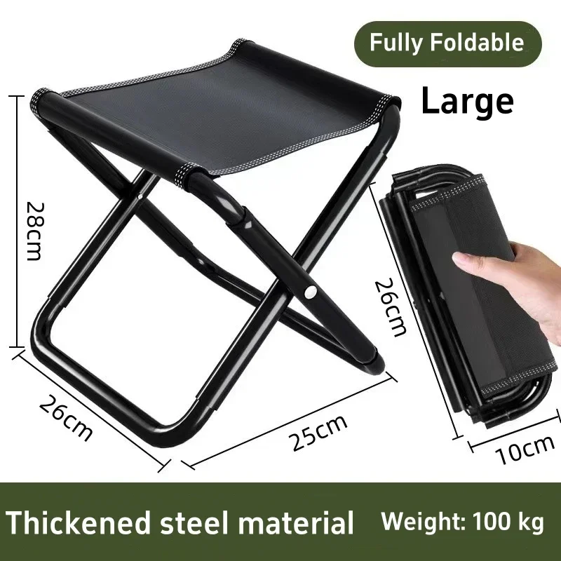 

Outdoor portable folding chair bench Fishing stool Travel camping horse stool Super light lounge stool portable folding chair