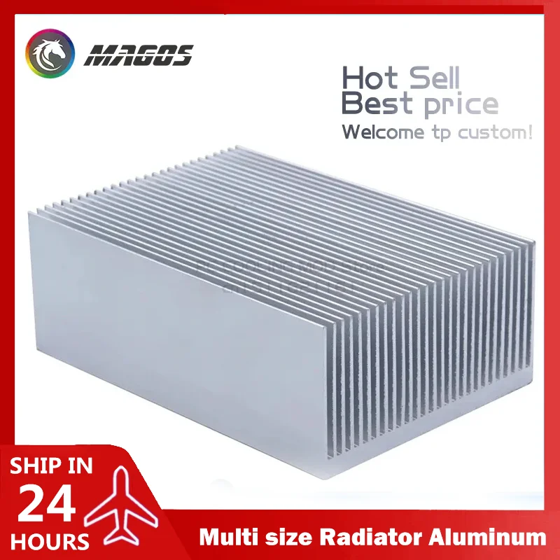 Grzejnik elektroniczny Aluminiowy radiator z gęstymi zębami Wytłaczany radiator Komputerowy system chłodzenia wodą 100/120/150/200/300x69x36MM