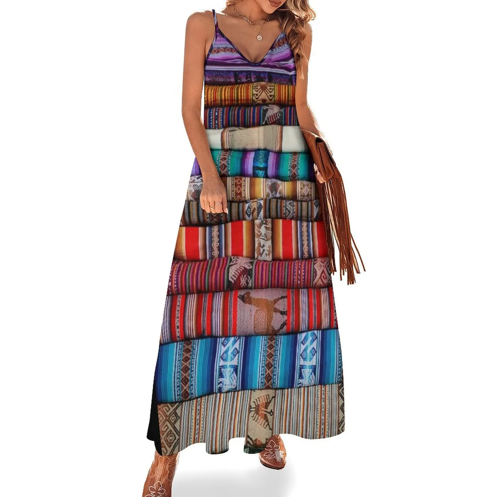 

Peruvian Blankets Sleeveless Dress summer dress daily dress for women summer Long veiled dresses evening dresses luxury 2024