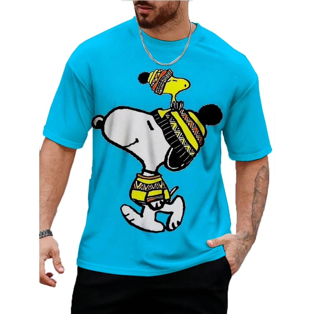 Estate uomo divertente t-shirt bambini Cartoon Snoopy top Tees ragazzi ragazze moda manica corta abbigliamento bambini Casual elegante Outfit