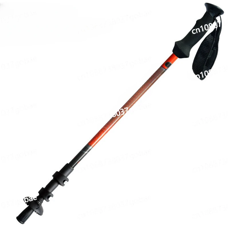 Double Lock Mountaineering Cane Carbon Ultra Light Outer Lock Carbon Fiber Cane Shanyou Outdoor Hiking Cane