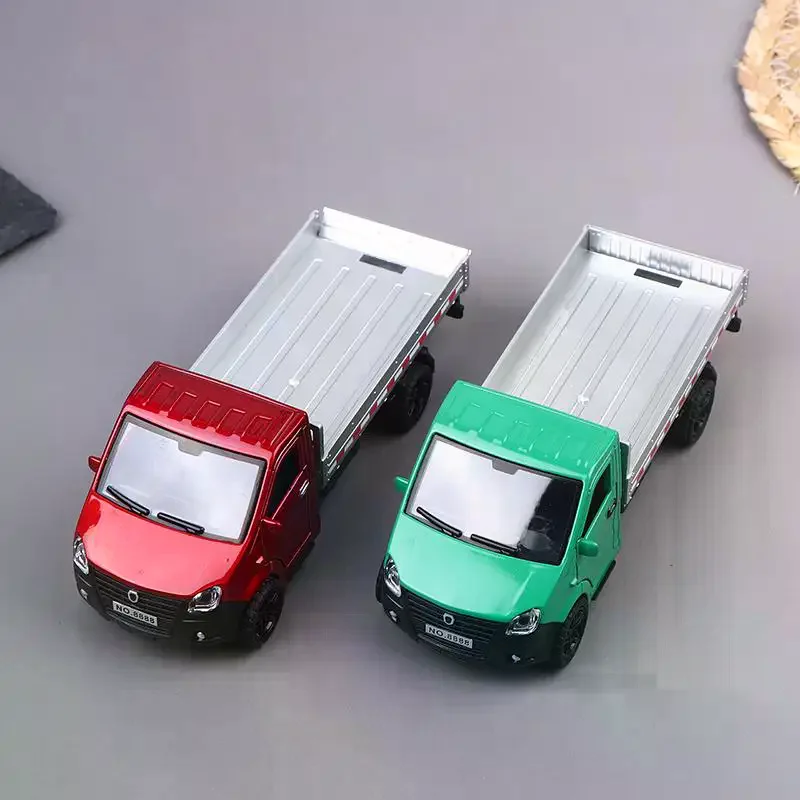 1/36 Scale Alloy Pullback Three-door Truck, Stylish Design, Can Carry Cargo Boy's Toy Die-cast Metal Kids Toy Transport Truck