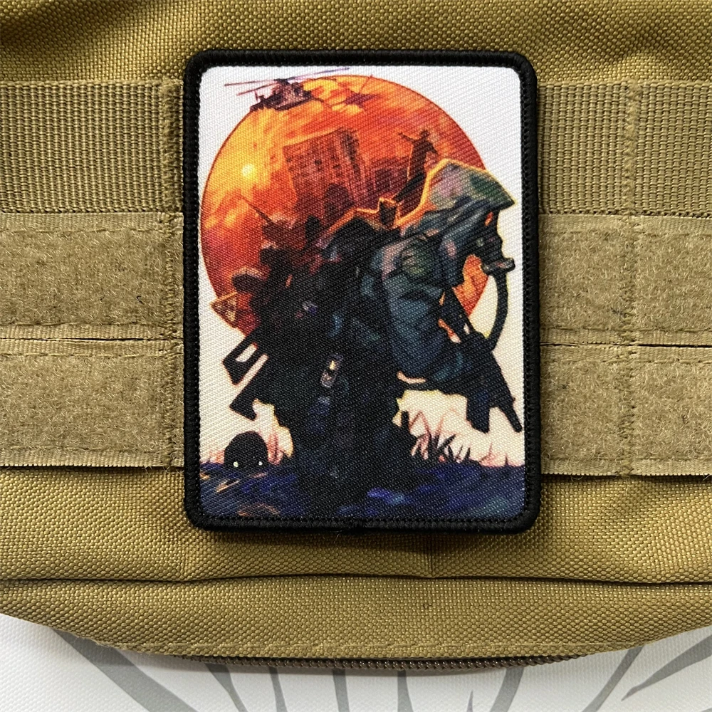 ملصق حقيبة ظهر Stalker Morale التكتيكي المطبوع بخطاف وحلقة للملابس العسكرية للجيش