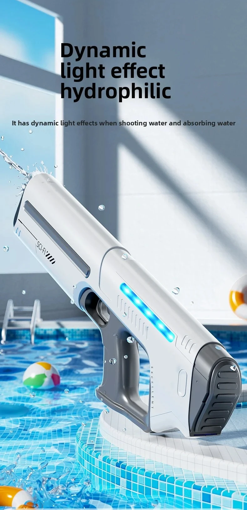 Elektrische Wasserpistolen für Erwachsene Leistungsstarke Automatische Saugwasserpistole Sommer-Pool-Outdoor-Spielzeug Geschenk – Detail 18