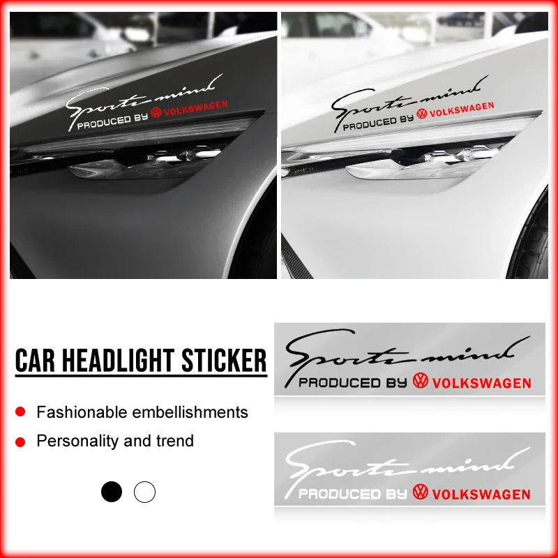 

Car Front Head Light Eyebrow 3D Sticker Engine Hood Sport Design Styling for VW CC Polo Golf 4 5 6 MK4 MK5 MK6 MK7 Passat B6 B8