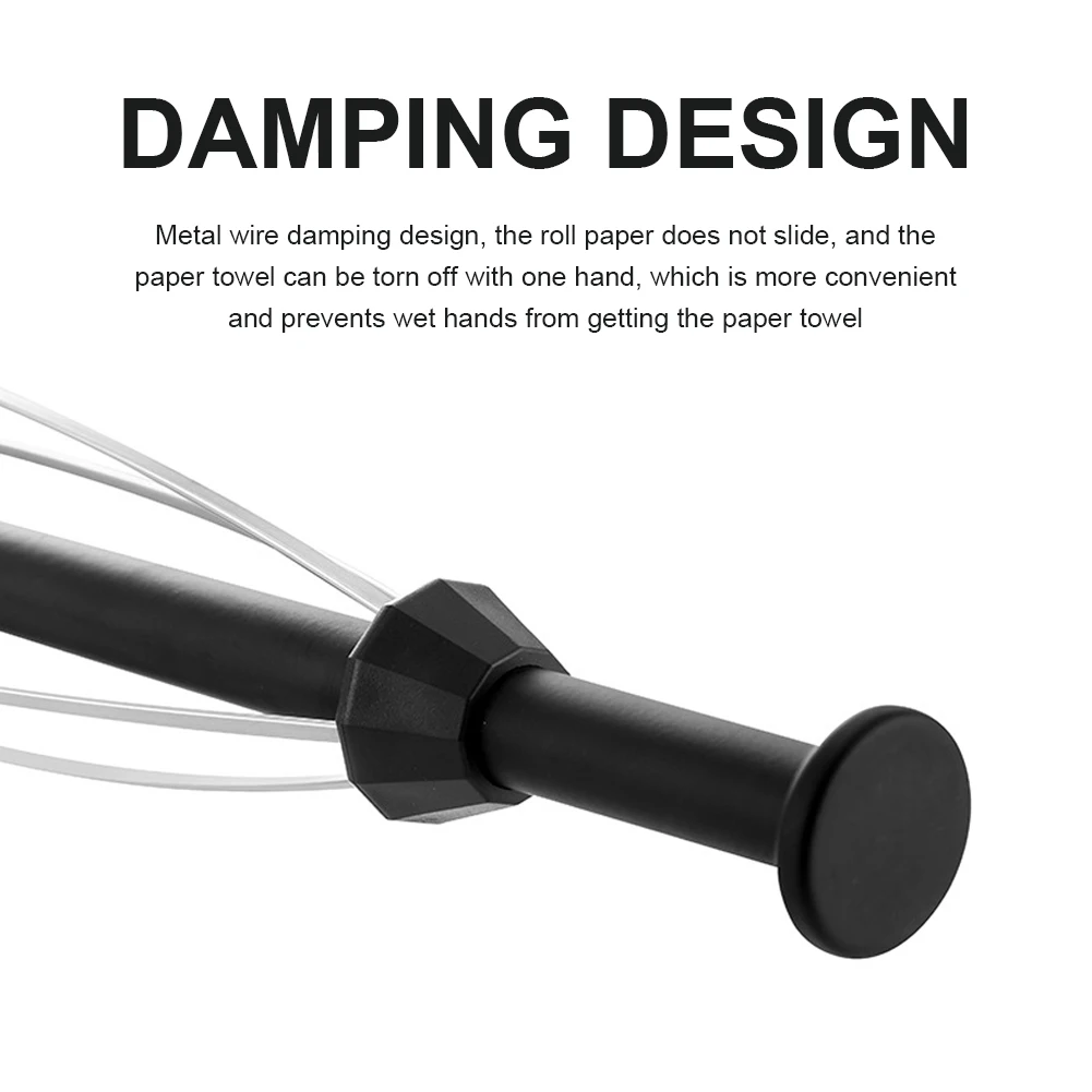 Damping Function Wall Mount Under Cabinet Adhesive Tape Paper Towel Holder Stainless Steel Kitchen Hotel With Screw Bathroom