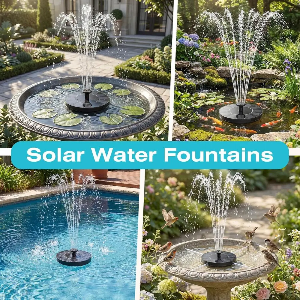 Mountain or Bird Bath, Upgrade Mini Mountain Pump, Free Standing Powered Water Pump for Garden, Outdoor, Fish Tank, Pond and Poo view 5