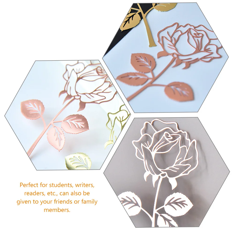 Metal Bookmark Flower Shaped Decorative Bookmarker For Students Rustic Steel Book Markers Unique Gift Christmas Party Favor