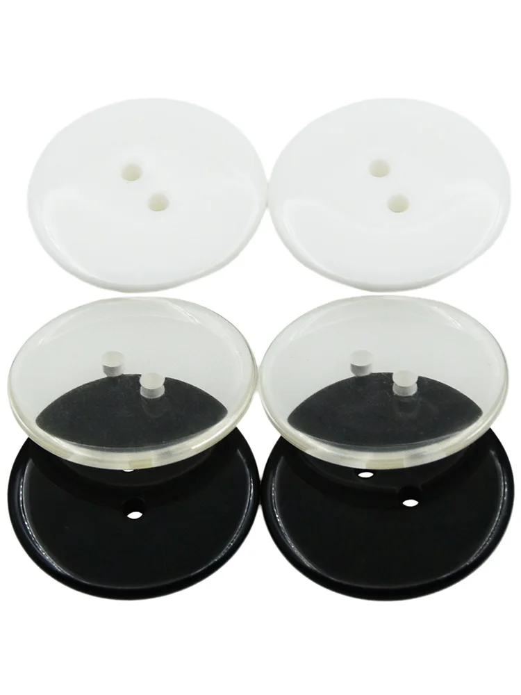 Glaze Round Glass Lucency Resin Buttons White Black Sewing Accessorries For Wedding Women Garments Handmade 8mm-30mm 10PCs 30PCs