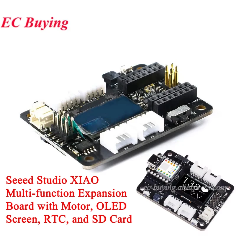 Płytka rozszerzeń wielofunkcyjnych Seeed Studio XIAO, mikrokontroler Seeeduino, moduł bazowy Grove, silnik, wyświetlacz OLED dla Arduino