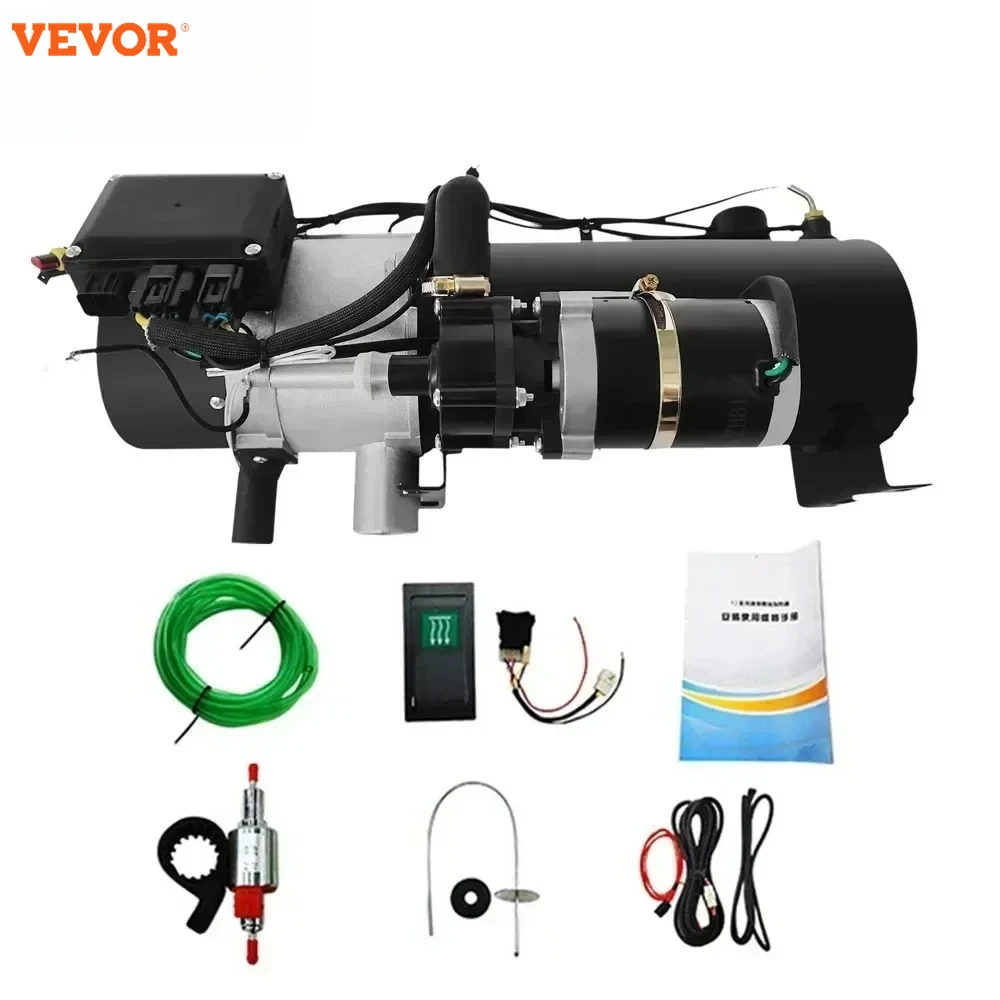 VEVOR Auto Voorverwarmer Diesel Verwarming 12 V/24 V 10kw Water Verwarming Auto Heater Standkachel Diesel verwarming voor Vrachtwagen RV Boot