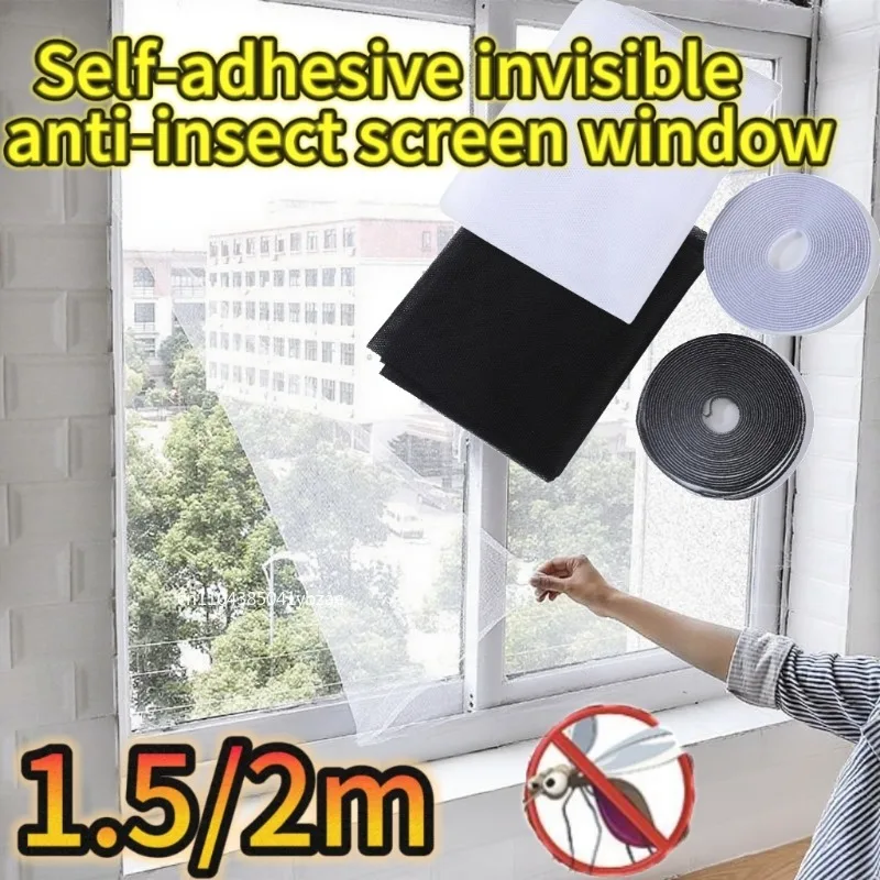 DIY Mosquito Net Self-adhesive Indoor Anti-insect Fly Screen Curtains Window Net Protections Mesh Home Textile Bed Garden