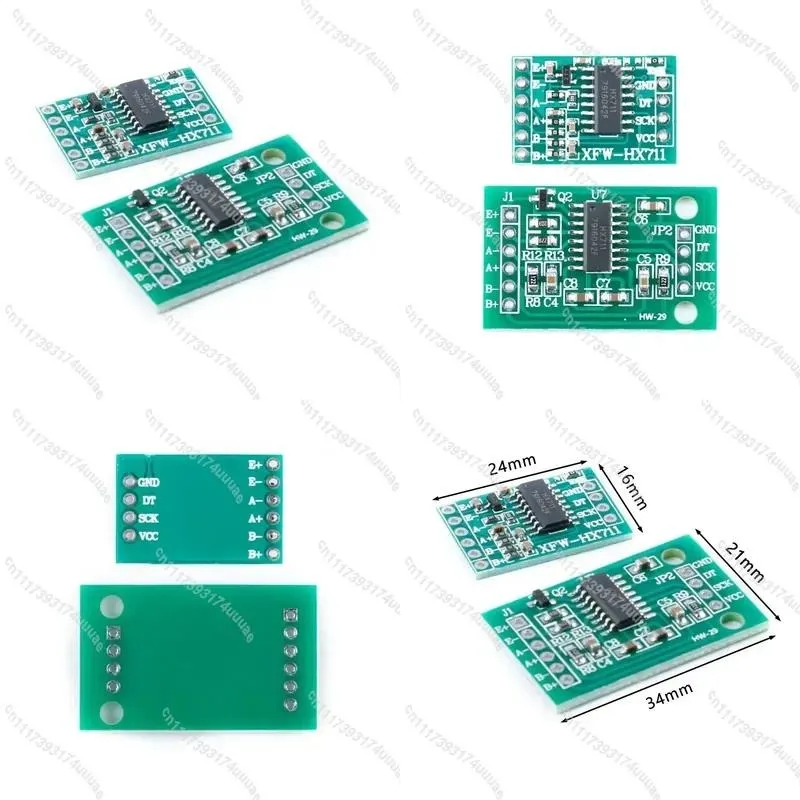 5pcs HX711 Module 24 Bit Precision AD Converter For Load Cell Pressure Sensor Weight Scale Amplifier Board