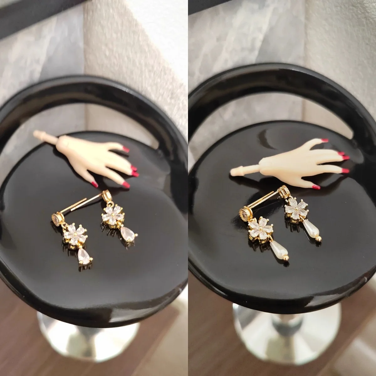 1/6 Supermodel Puppe Schmuck Zubehör Stadt Mädchen Mode Perle Diamant Ohrringe Für 30 cm Prinzessin Puppe Luxus Dress Up