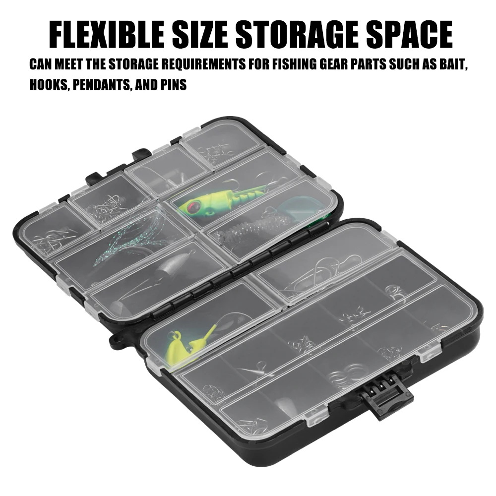 Fishing Tackle Box - Spacious Compartment Organizer with Ultra-Portable Design for Hooks, Lures, Baits, Fishing Accessories