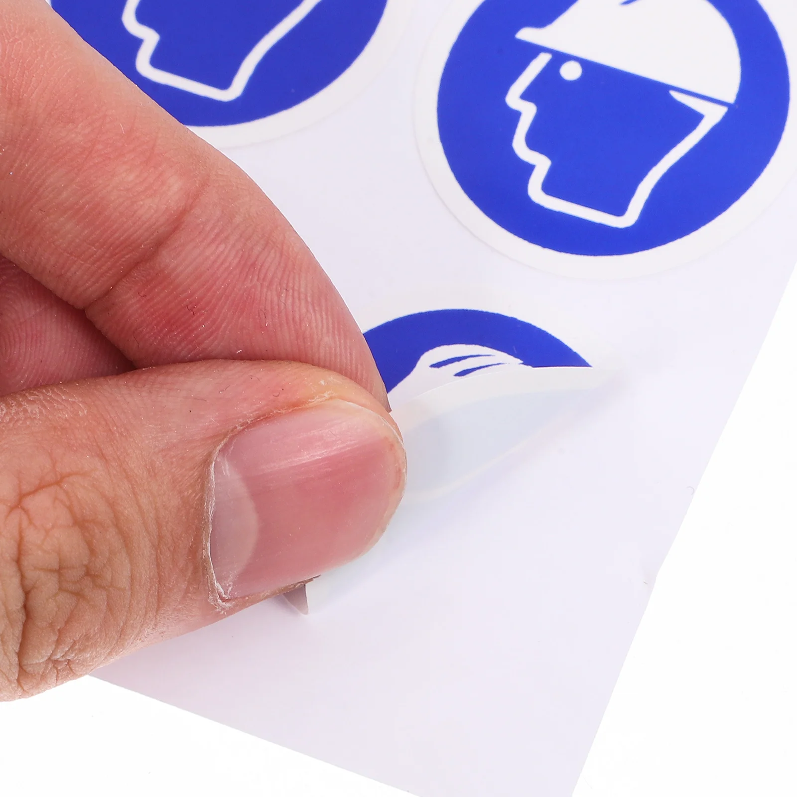 

10Pcs Hard Hat Safety Warning Sticker Durable Adhesive Label Workplace Use Protective Sign Decal