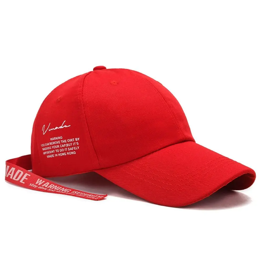 Stylish Adjustable Baseball Cap Cotton Long Strip Hip Hop Hats Classic Casual Wear Punk Caps Punk Style